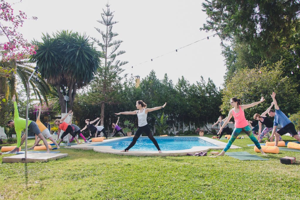 Malaga pool yoga 1